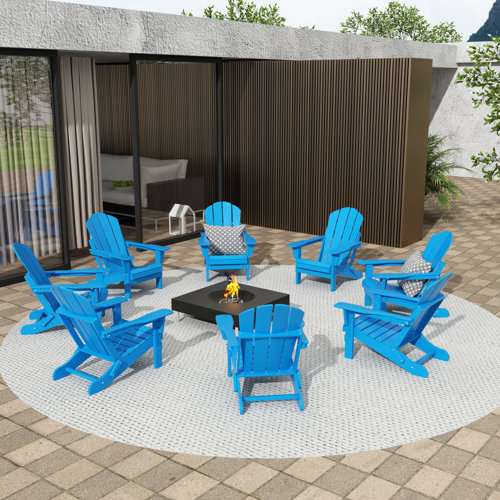 Shawnna Folding Adirondack Chair (Set of 8)